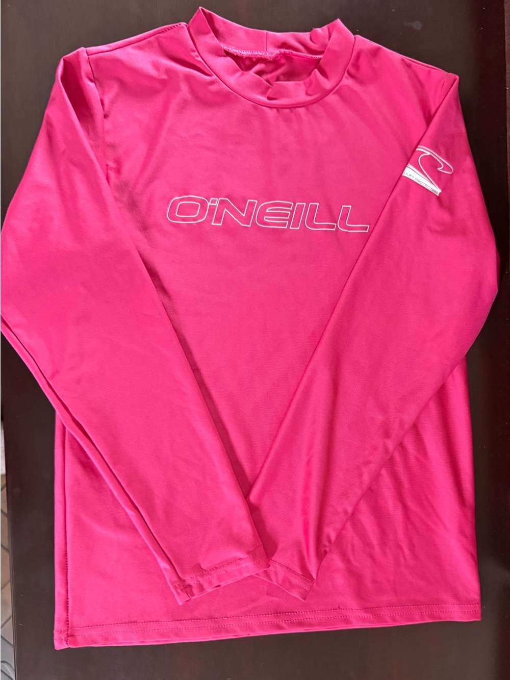 O'Neill Kids Long Sleeve Rashguard in Hot Pink